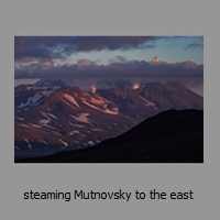 steaming Mutnovsky to the east